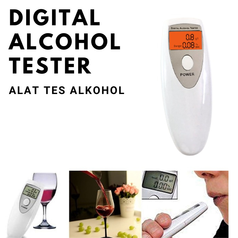 Digital Alcohol Breath Tester Detector Alat Ukur nafas Kadar Alkohol