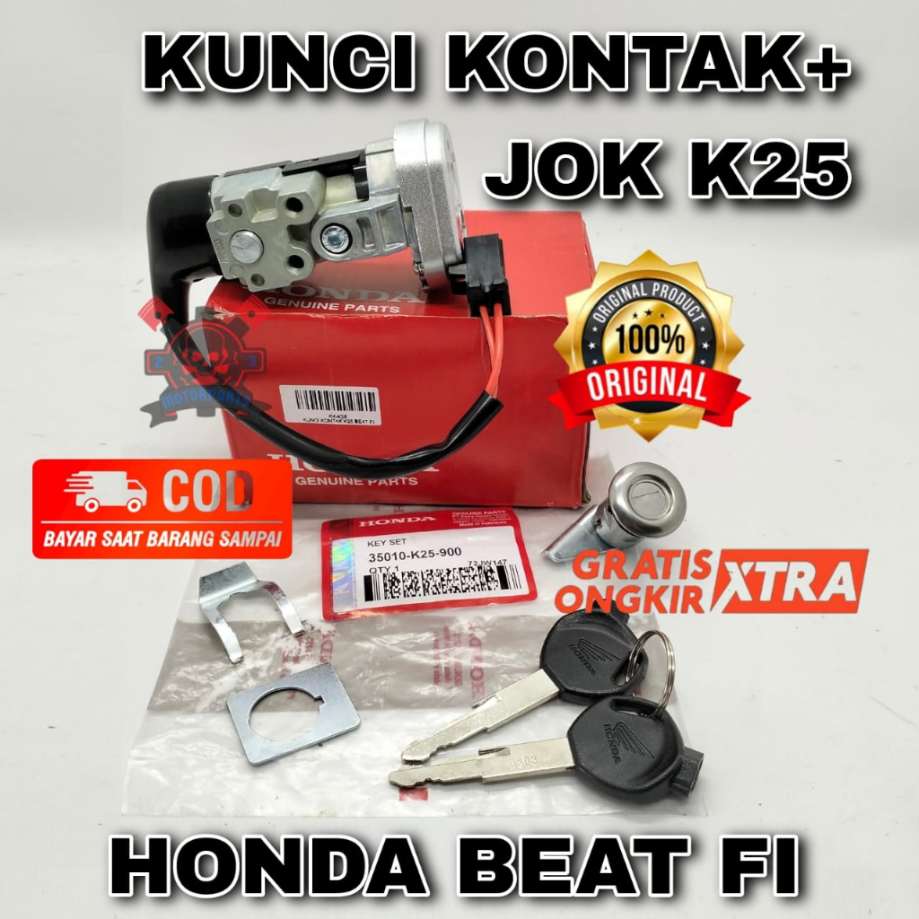Kunci Kontak Honda K25 Konci Motor Set Beat Karbu Beat FI Beat ESP Key Set Kualitas Asli Original AH