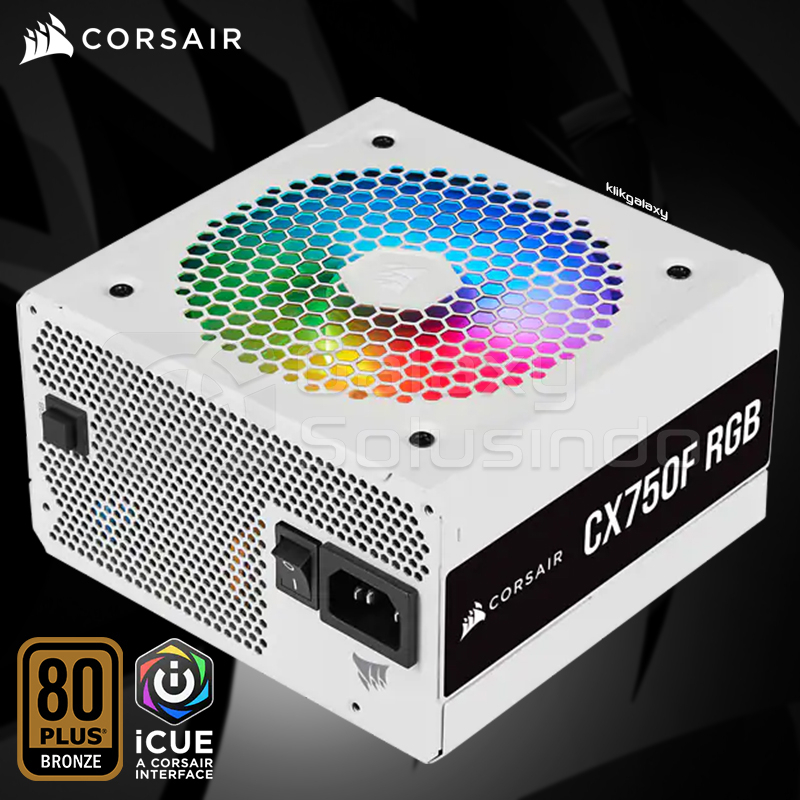 Corsair CX750F RGB 750Watt 80 Plus Bronze Certified Fully Modular - White