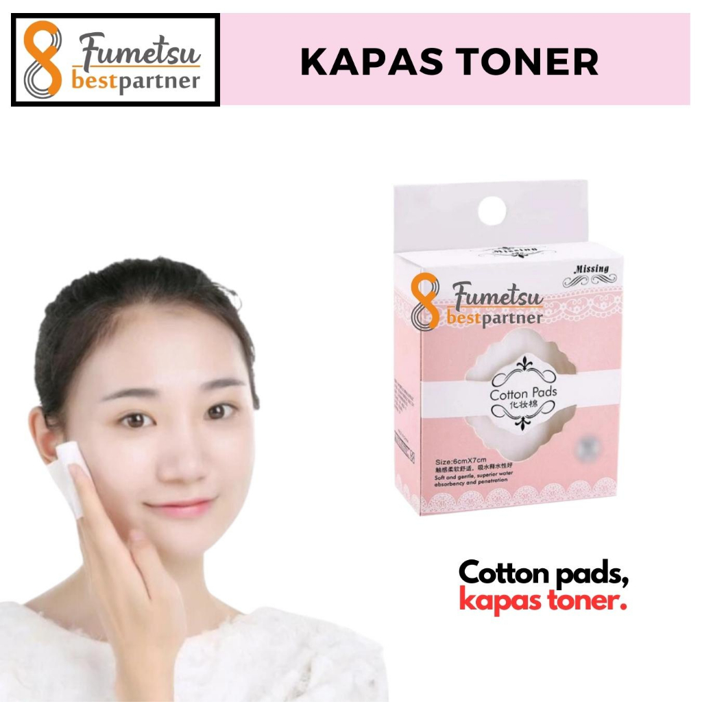 Kapas Toner Facial Wajah Cotton 40Lembar/ Kapas Tipis Makeup pembersih Muka