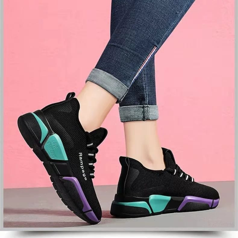 SHOEGALLERY LV0182 Sepatu Sport Wanita Import Sepatu Olahraga Wanita Rajut Rampage Korean Style