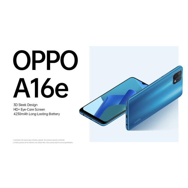 Oppo A16e 3GB+32GB Garansi Resmi Oppo Indonesia 1 Tahun