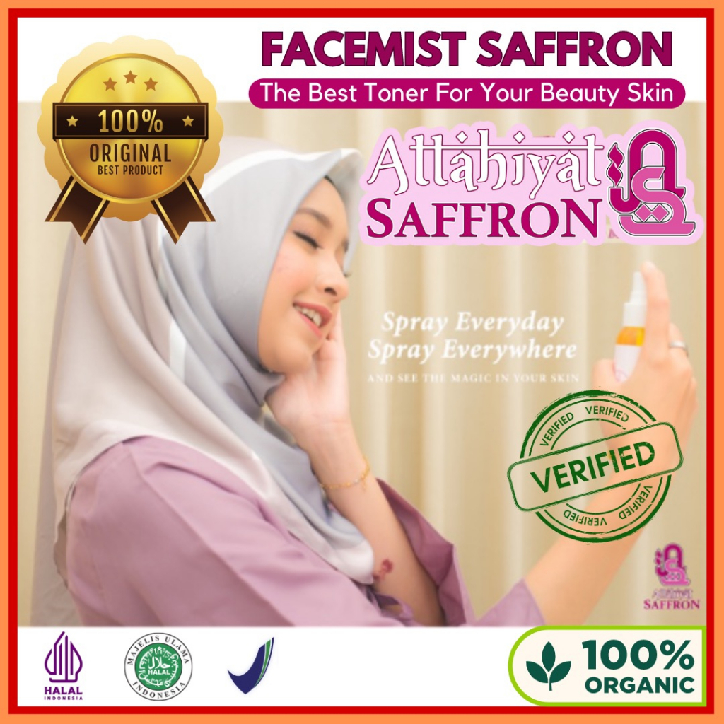 [PROMO] Paket 3 Pcs Face Mist Saffron Kashmir 100ml Attahiyat Saffron 100% Original