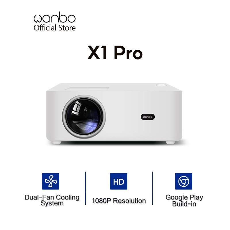 Wanbo X1 Pro Proyetor 720P Android 9.0 350ANSI Lumens Supports 1080P