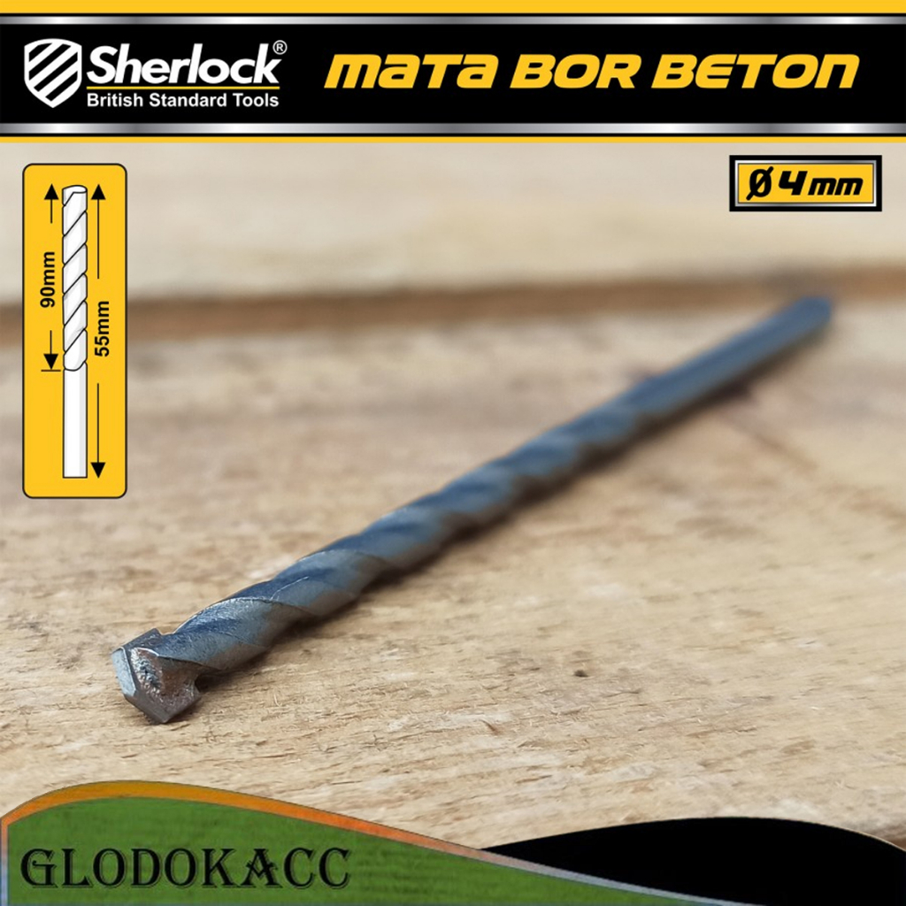 Mata Bor Beton TCT 4 mm / Sherlock (Mata terbuat dari Tungsten Carbide Tips)