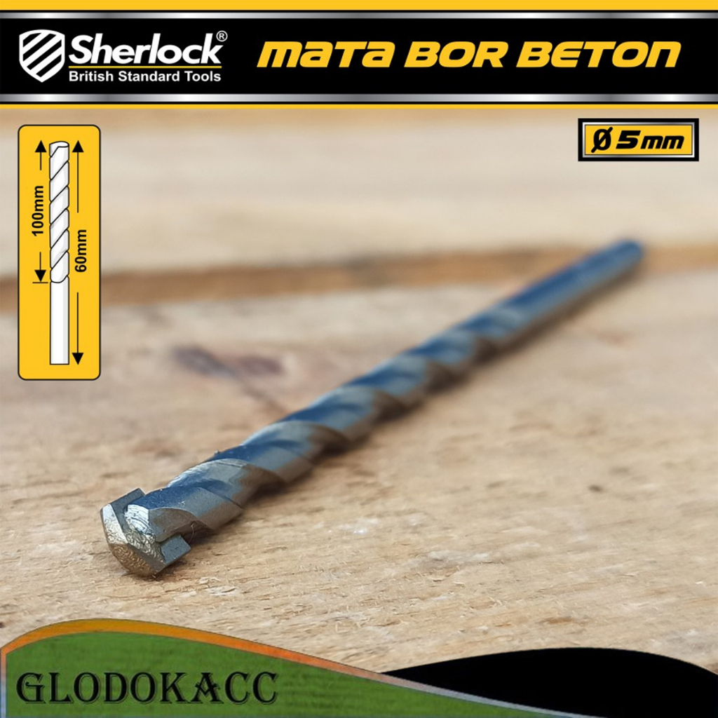 Mata Bor Beton TCT 5 mm / Sherlock (Mata terbuat dari Tungsten Carbide Tips