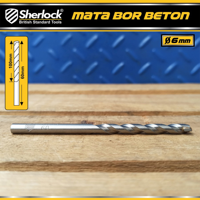 Mata Bor Beton TCT 6 mm / Sherlock (Mata terbuat dari Tungsten Carbide Tips)