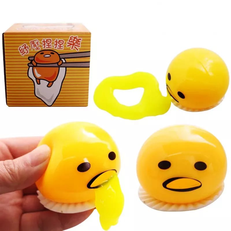 MRCAISEN Mainan TELUR MUNTAH squishy Gudetama squishy smile squishy telur mainan anak lucu S040