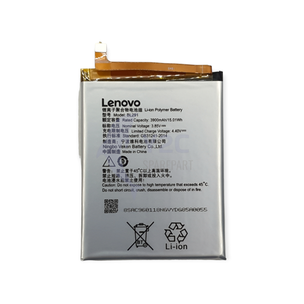 BATERAI LENOVO A5 / BL291 ORIGINAL OEM / BATRE / BATRAI / BATERE / BATU / BATREI