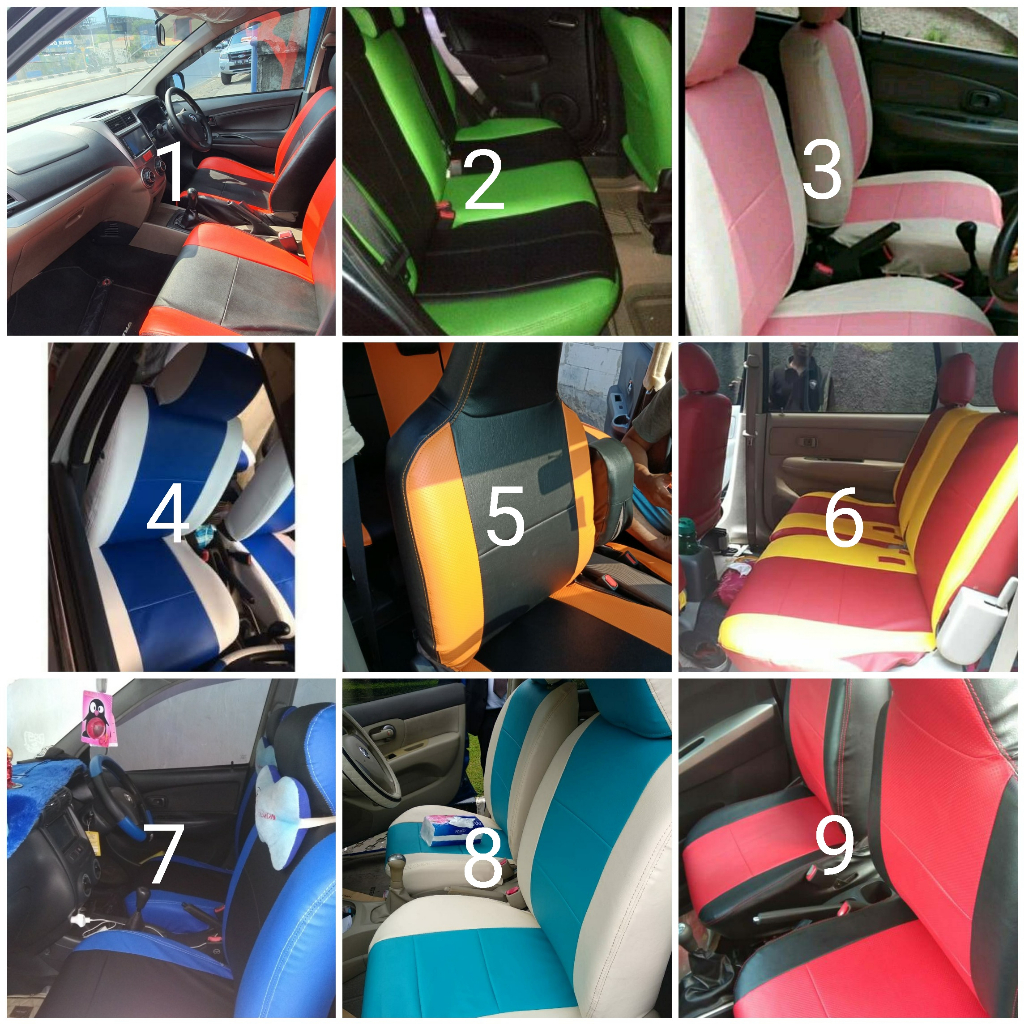 Sarung Jok Mobil OS 2 baris Agya/ayla Brio Jazz March Mirage Etios Sirion Ignis Dll (full 2 baris)