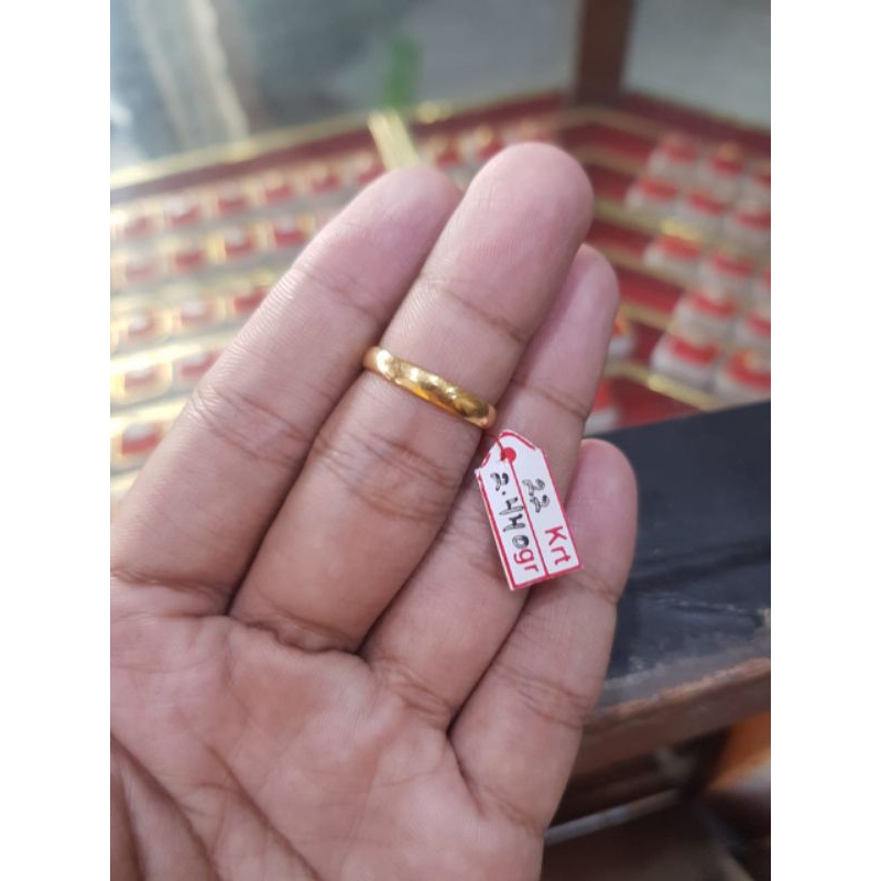cincin emas kadar 22 karat model polos