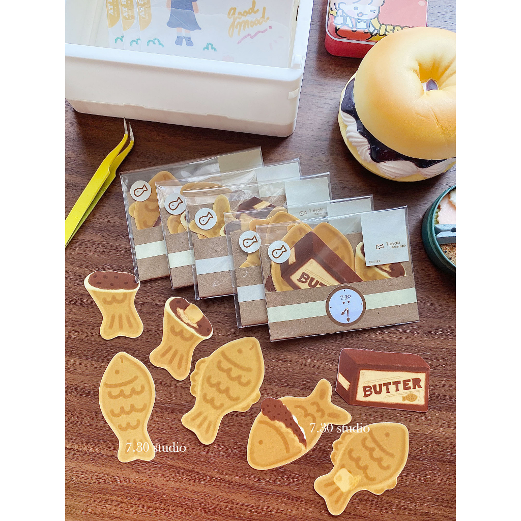 

Taiyaki sticker fish shaped cake