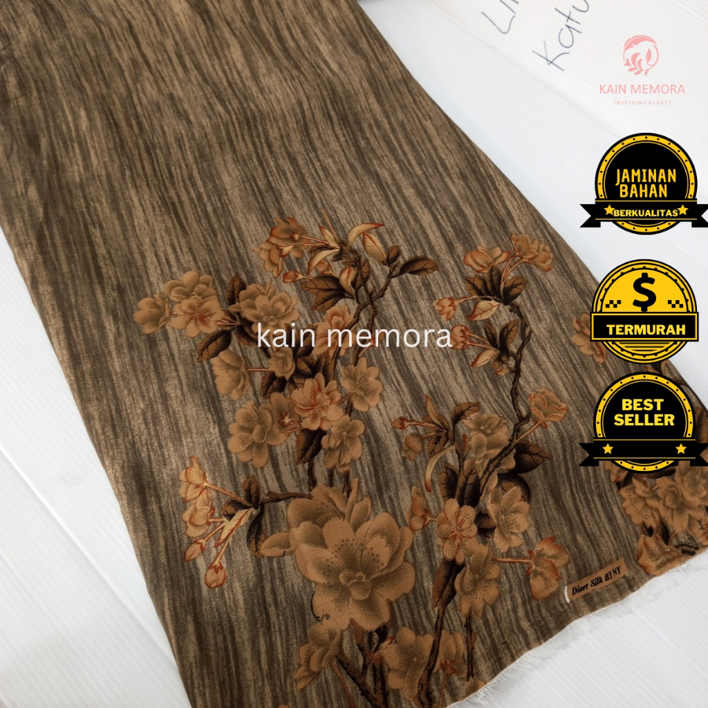 Kain Memoradior Silk Motif Pohon Motif Mengkilap Premium vol 6 Berbagai Warna Bahan Lembut dan Jatuh Lebar 150 cm Vol 6 Best Price