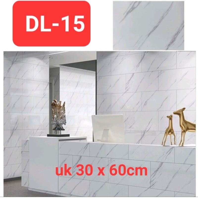 wallpaper dinding vinyl marble 30 x 60 cm / lantai vinyl / vinyl kamar mandi / wallsticker / marble 