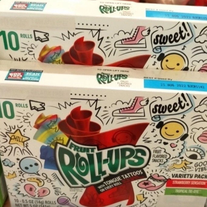 

FRUIT ROLL UPS CANDY IMPORT US PERMEN SATUAN PER 5 PCS