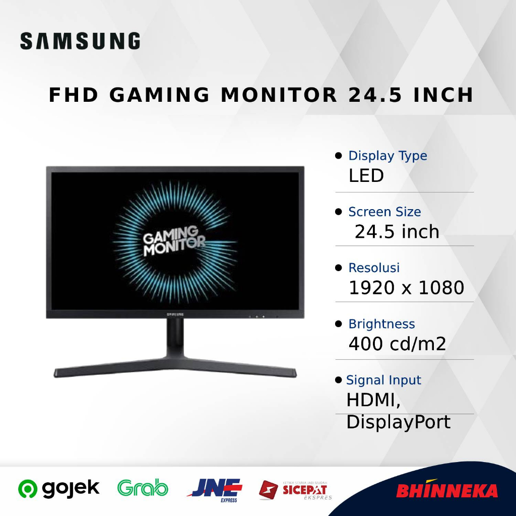 SAMSUNG FHD Gaming Monitor 24.5 Inch LS25HG50FQEXXD