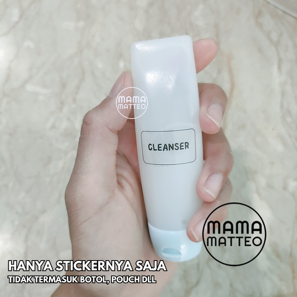 STICKER BENING Untuk Botol Pouch Travel Refill Kosong Isi Ulang / Stiker Label Nama Sabun Shampo Conditioner Sampo Body Wash Transparan