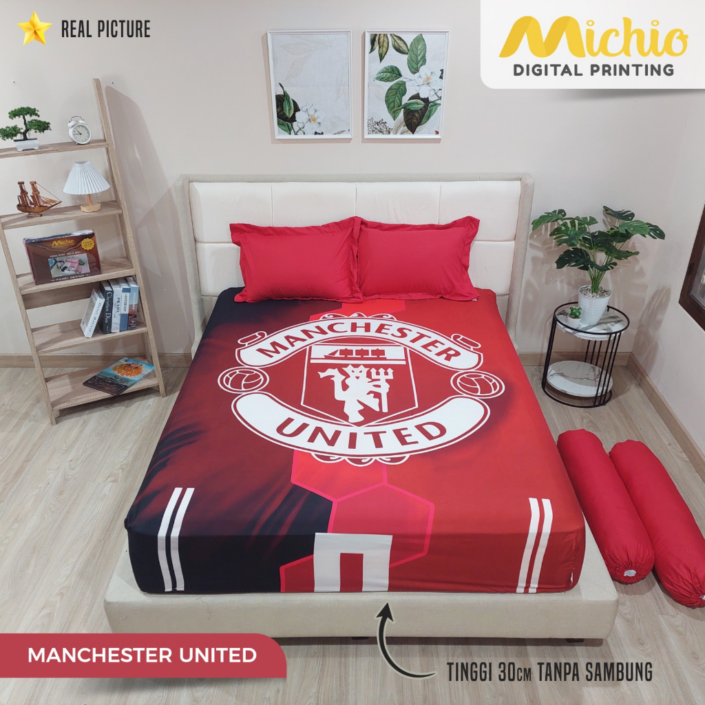 Michio Digital Printing Sprei Uk 160/180 T 30 - Manchester United