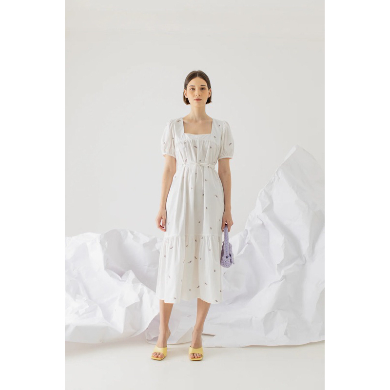 OUDRE minhee dress white BARU NEW