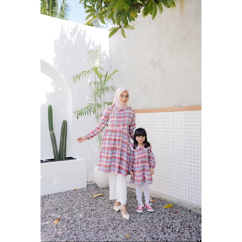 SHIREN TUNIK COUPLE MOM & KIDS/BAJU KEMBAR MAMA ANAK PEREMPUAN