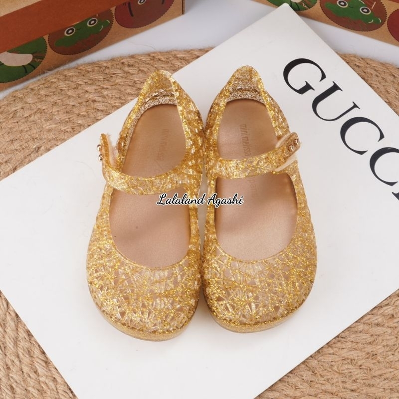 sepatu mini melissa Campana gold/silver/rosegold