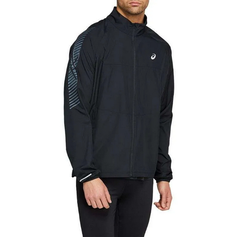 jaket ASICS Men ICON JACKET-2011B051.001 BNWT RUNNING WIND BREAKER JACKET ORIGINAL