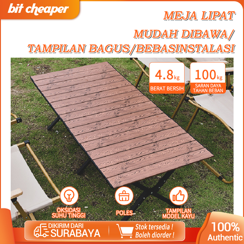 Luar ruangan portabel aluminium alloy tenda meja lipat sederhana meja campin
