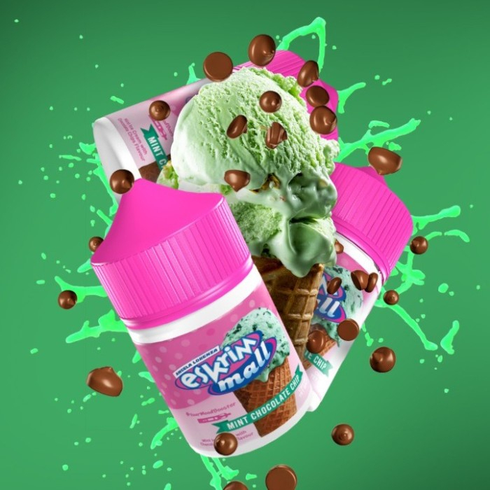 Eskrim Mall Mint Ice Cream Choco Chip 60ml by Angela Lorenza