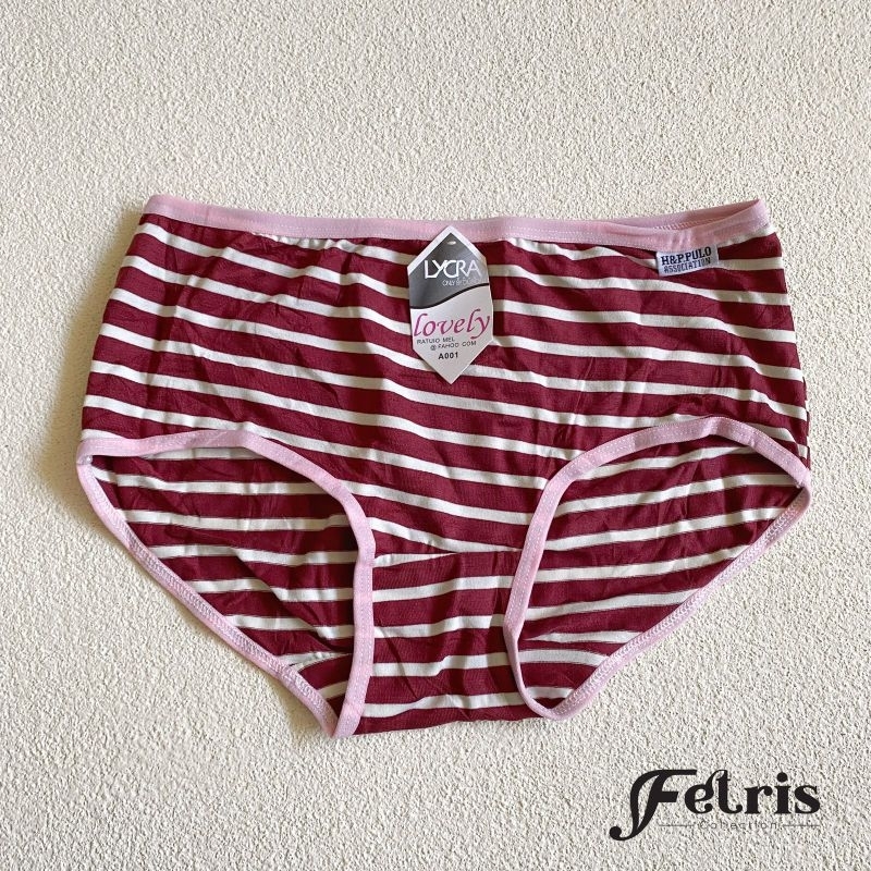 [6 Pcs Panties] Cd Motif Garis // Fetriscollection