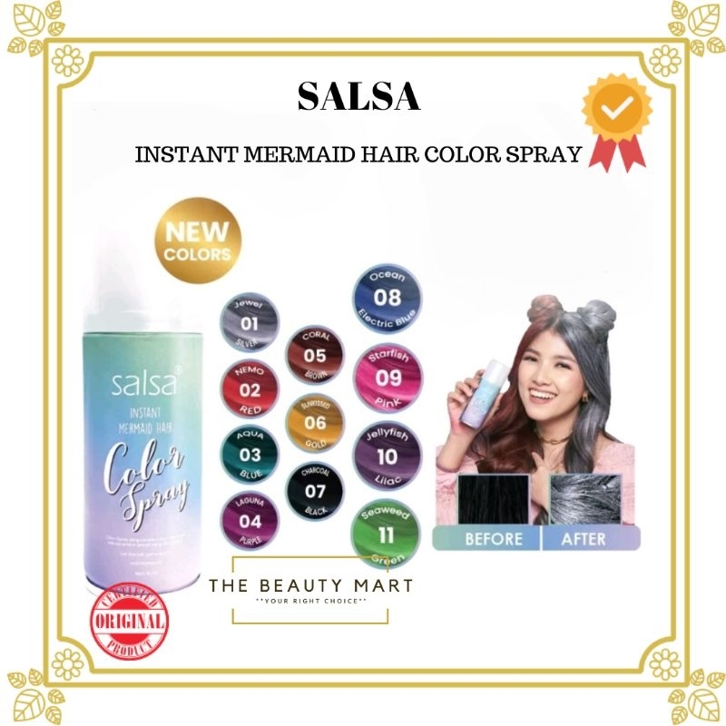 SALSA Instant Mermaid Hair Color Spray - Semir Rambut Temporary | Pewarna Rambut