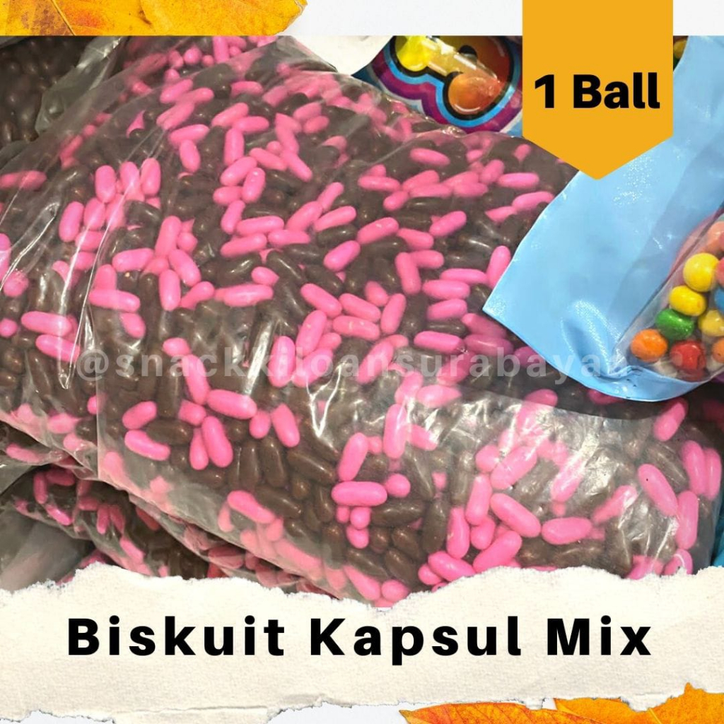 

Biskuit Kapsul Mix 1 BALL ( 4KG )/ Biskuit Coklat Enak/ Snack Kiloan Murah/ RT86SBY