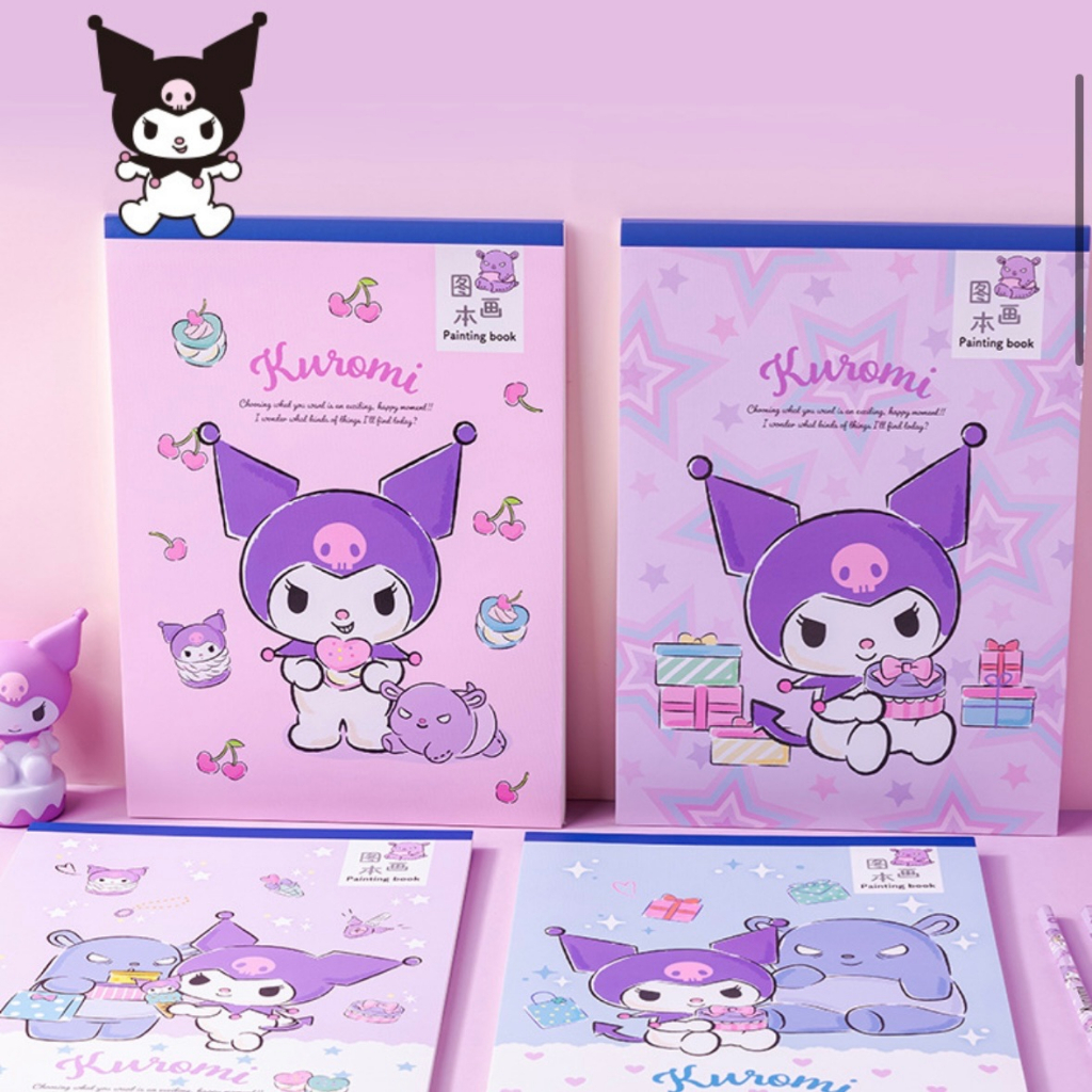 KENSHO Sketchbook Original Sanrio / Buku Gambar Sketsa Premium / Painting Book Kuromi Hellokitty