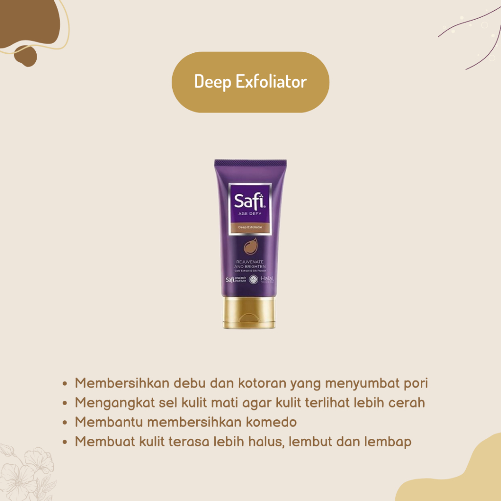 SAFI Age Defy | Cream Cleanser | Deep Exfoliator | Deep Moisturizer | Skin Refiner | Gold Water Essence | Youth Elixir | Concentrated Serum | Day Cream | Night Cream | Eye Contour Treatment | Skin Booster