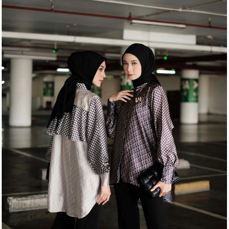 monogram blouse Vanilla Hijab