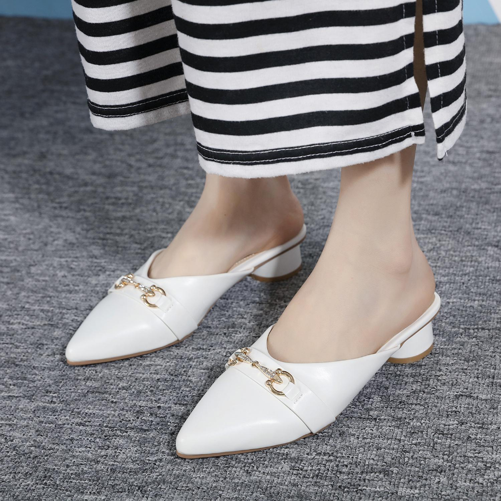 GSW High Heels wanita import Sepatu hak tahu wanita ( GG01 ) Sepatu Pesta wanita 4 cm sendal wanita import sepatu kerja wanita