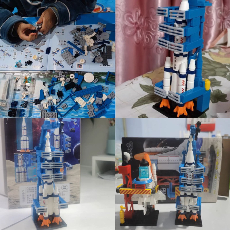 legoo space theme army theme building blocks mainan balok anak