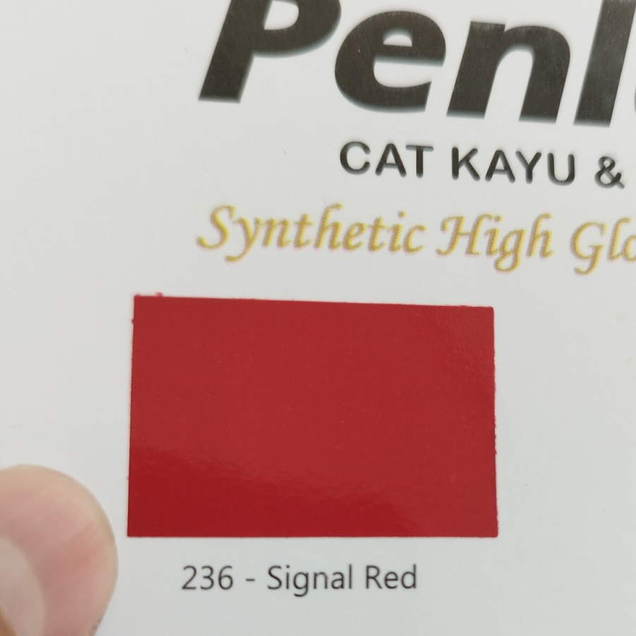 Cat Minyak Kayu &amp; Besi 0,1 L Merah SIGNAL RED 236 PENLUX Kaleng Kecil