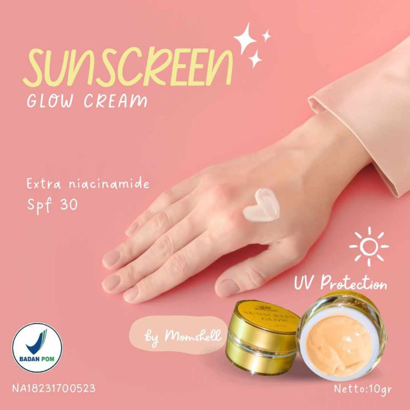 [Ready Siap kirim] Suncreen glow by momshell bisa cod