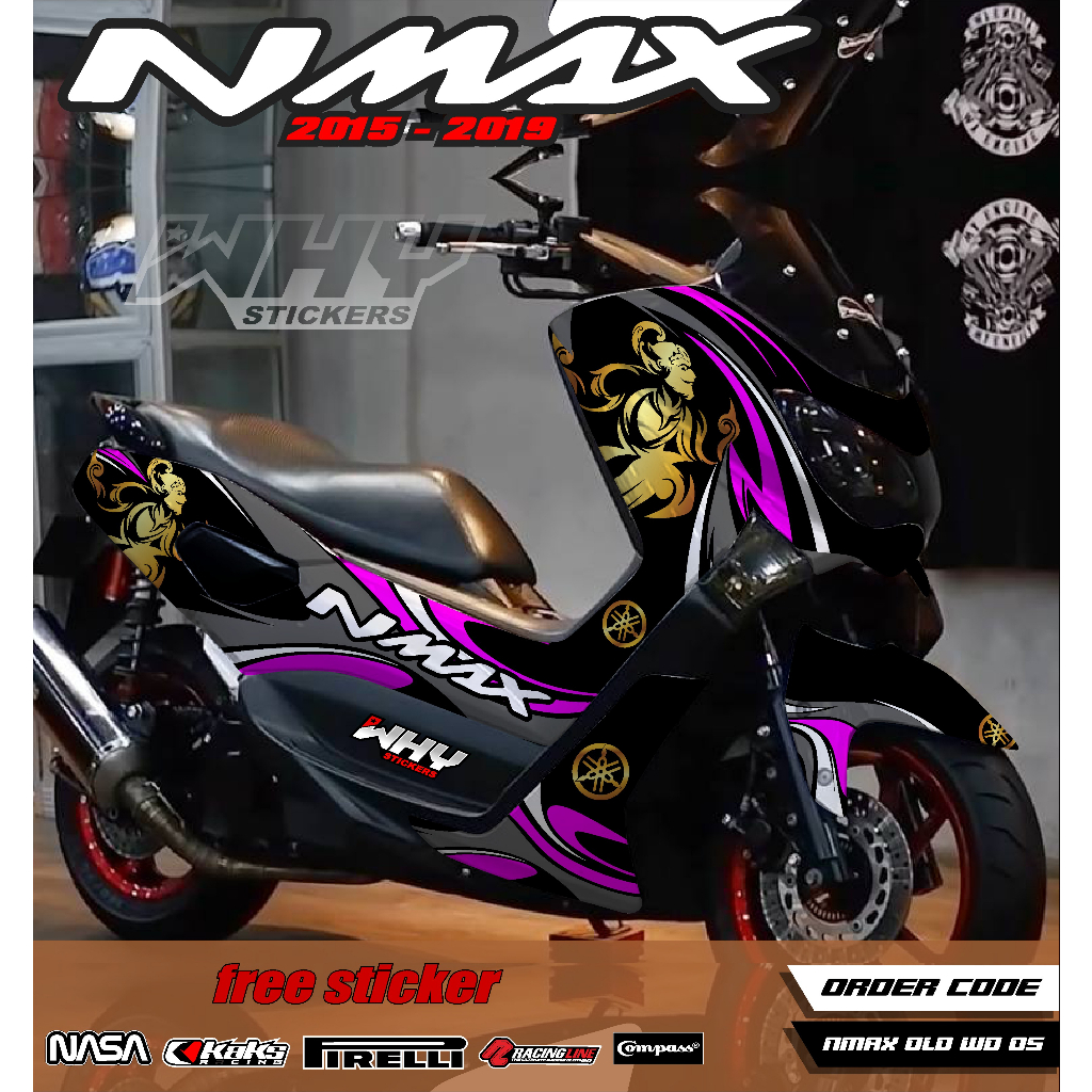 (COD) TERBARU Decal Sticker Yamaha Nmax Lama 2015 2016 2017 2018 2019 Fullbody Dekal Stiker Yamaha N