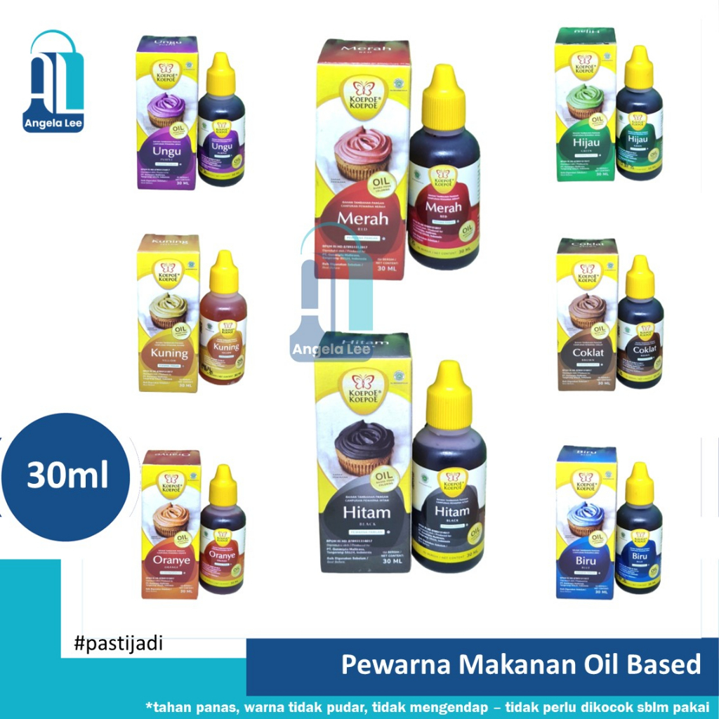 Koepoe Koepoe Pewarna Makanan Food Colouring Oil Based Halal 30ml Macaroon ButterCream