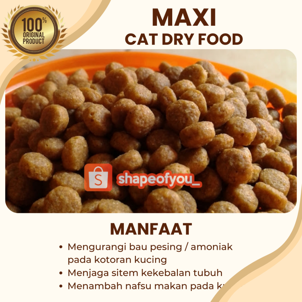 Maxi Cat Dry Food Makanan Kering Kucing Repack Maxy Kitten Adult