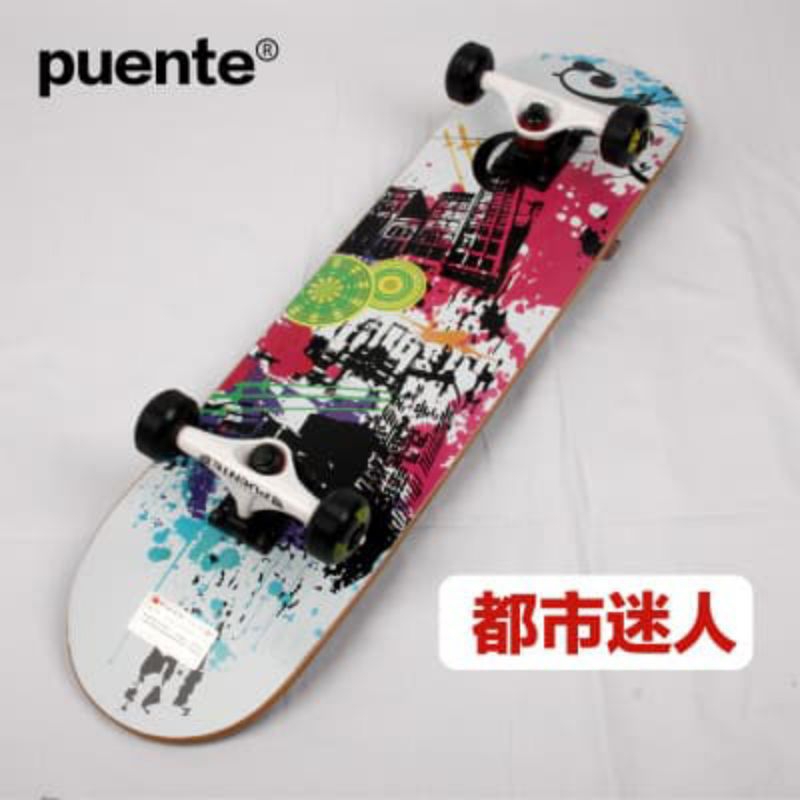 PUENTE 602 skateboard import original 8ply maple canada double snubby menengah profesional completed