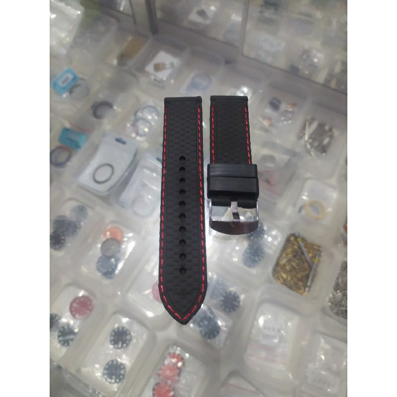 strap rubber silicon size 22 dan 24 mm