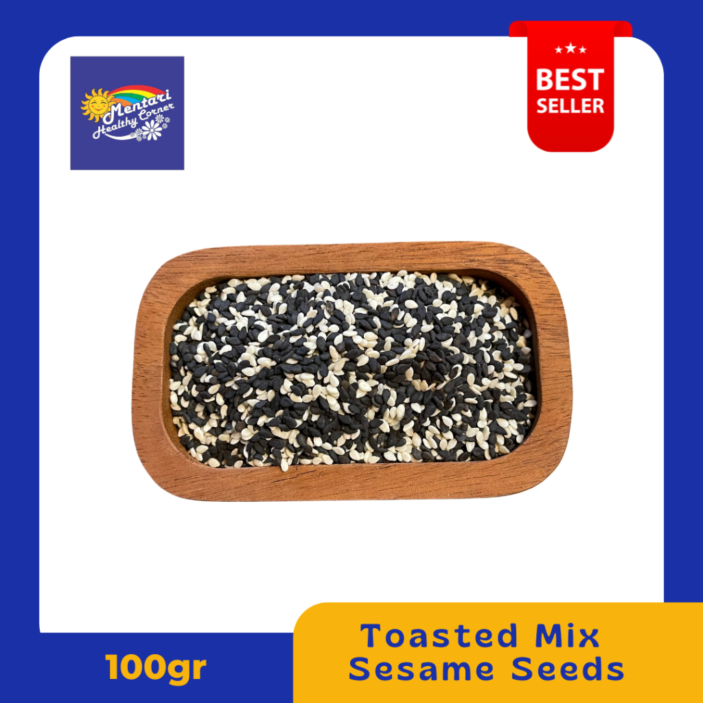 Wijen Campur Hitam Putih Panggang 100gr / Mix Toasted Sesame Seeds 100gr