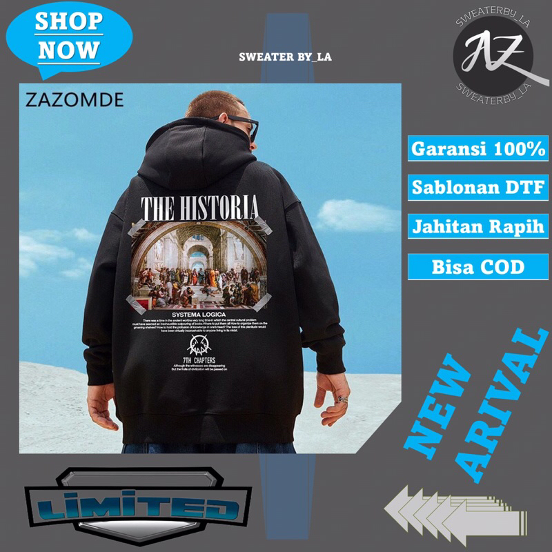 Sweeter Hoodie Hitam Oversize Pria Hody Laki Laki Hoddy Keren Cowok Hudy Cowo Distro