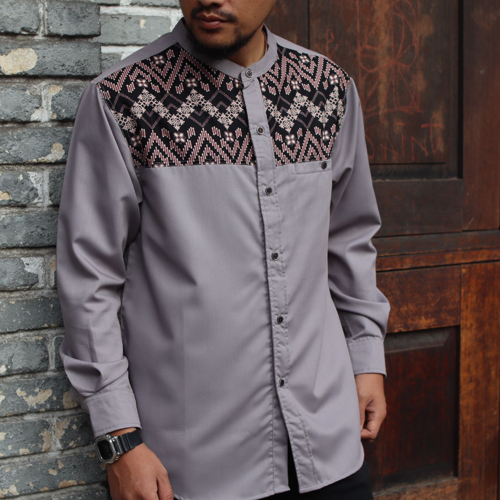 Baju koko Pria dewasa Kurta Kemko Toyobo Sublime Batik Motif KDM