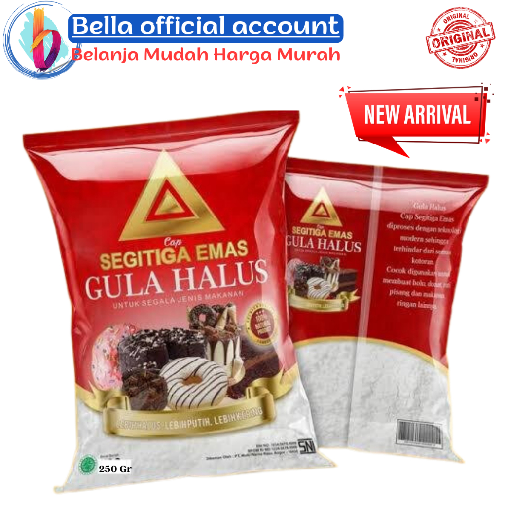

Segi Tiga segitiga Emas Gula Halus 250 gr