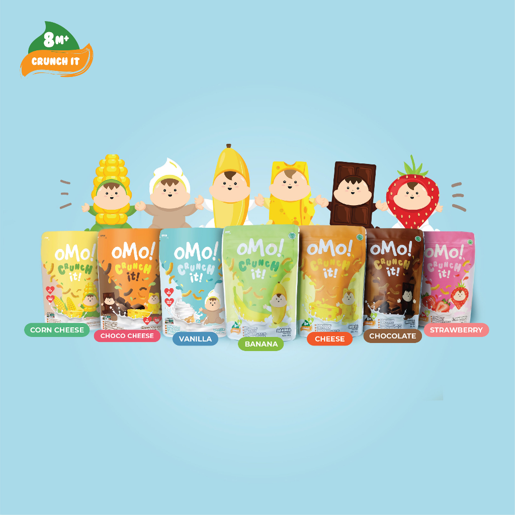 OMO! CRUNCH IT CHEESE - Snack Sehat Bayi 8 Bulan++