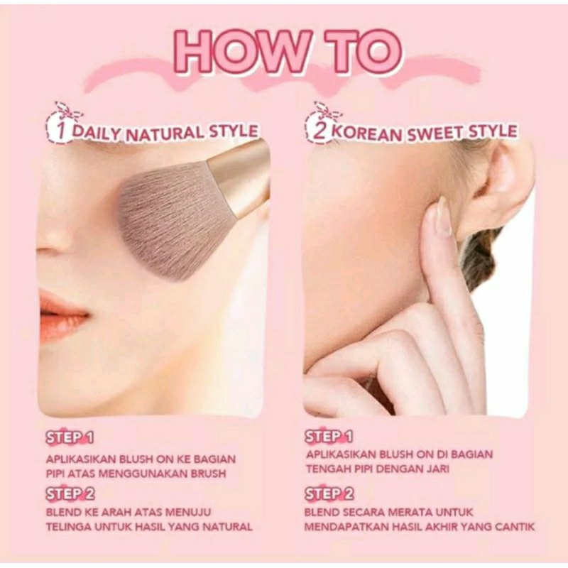 YOU The Simplicity Flush Blush | Natural Face Cheek - Kemasan Baru