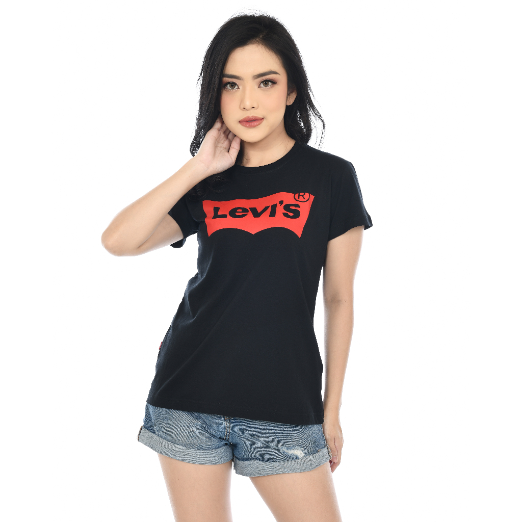 Kaos Levi's | Kaos Cewek | Batwing Hitam | KLW - 03